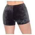 thumbnail image 4 of ALWAYS Women's Velvet Lined Soft and Fluffy Lounge 1" Waistband Shorts Charcoal S, 4 of 5