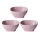 thumbnail image 1 of Juego de 3 cuencos ecológicos de paja de trigo, de fibra biodegradable, estilo japonés, para sopa y ensalada, aptos para niños, no tóxicos (rosa), 1 of 7