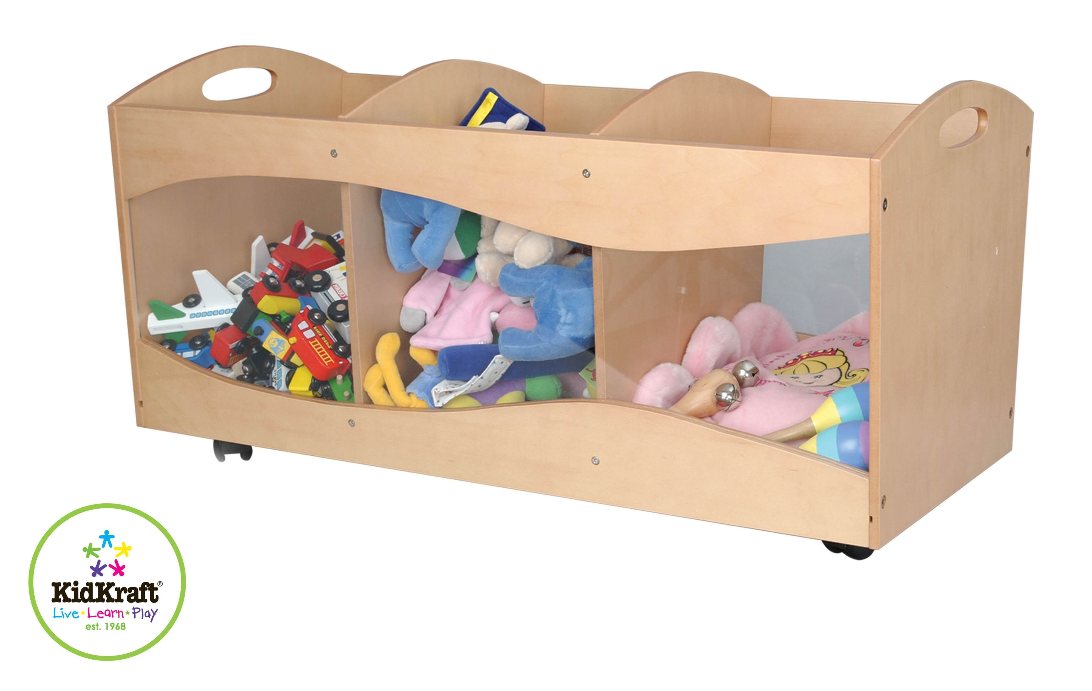 KidKraft See Thru Three Compartment Kids Storage Bins - Natural | 15771 - Walmart.com - Walmart.com