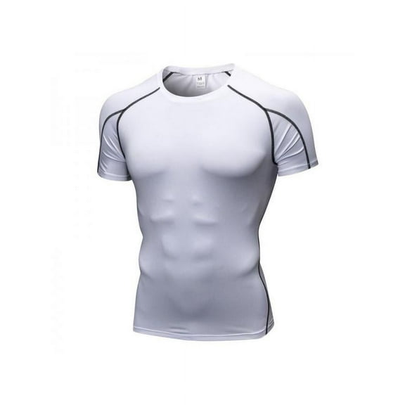 Men Short Sleeve Tight Sport Compression T Shirt