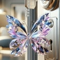 thumbnail image 3 of KQJQS 2PC Crystal Butterfly Acrylic Pendant, Sun Catcher Rearview Mirror Charm, Durable Lightweight Resin, Adjustable Cord, Car/Home/Bag Decor, 3 of 6
