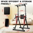 thumbnail image 5 of HASIMAN Pull Up Bar Multi-Functional Power Tower Height Adjustable Dip Station for Gym Strength Training Equipment Stable Triangular Design 350 LBS Weight Capacity, 5 of 9
