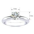 thumbnail image 4 of SuperJeweler 3/4 Carat Moissanite Solitaire Engagement Ring in 14 Karat White Gold, 4 of 5