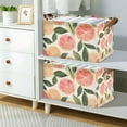 thumbnail image 2 of Yayeee Foldable Storage Basket for Shelves with Handles Set of 2 Waterproof Cloth Bins, Watercolor Grapefruit, 2 of 7