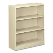 HON HS42ABC.L 34.5 in. x 12.63 in. x 41 in. Three Shelf Metal Bookcase - Putty