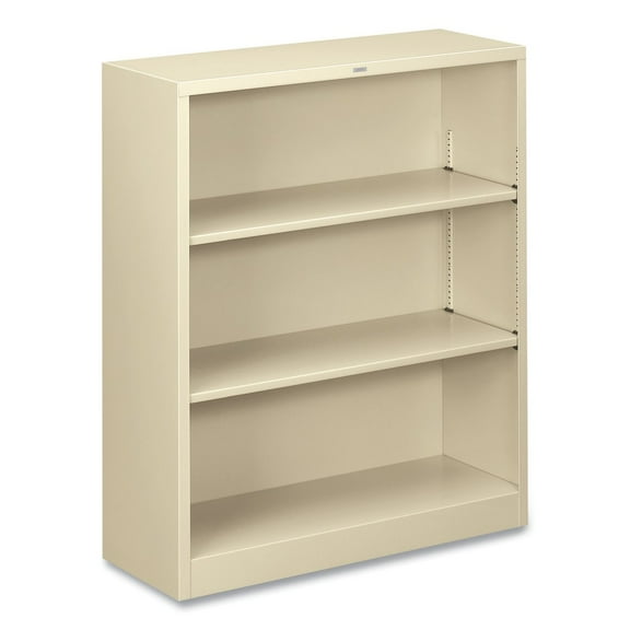 HON HS42ABC.L 34.5 in. x 12.63 in. x 41 in. Three Shelf Metal Bookcase - Putty