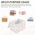 thumbnail image 6 of Yayeee Collapsible Cube Storage Bin with Lid Fabric Closet Decorative Basket with Handles, Colorful Ice Cream Pattern, 6 of 7