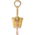 thumbnail image 2 of 14K Two-Tone Rose And Yellow Gold 3-D Beach Bucket Shovel Charm (14.8 X 11.6) Made In United States k9239, 2 of 5