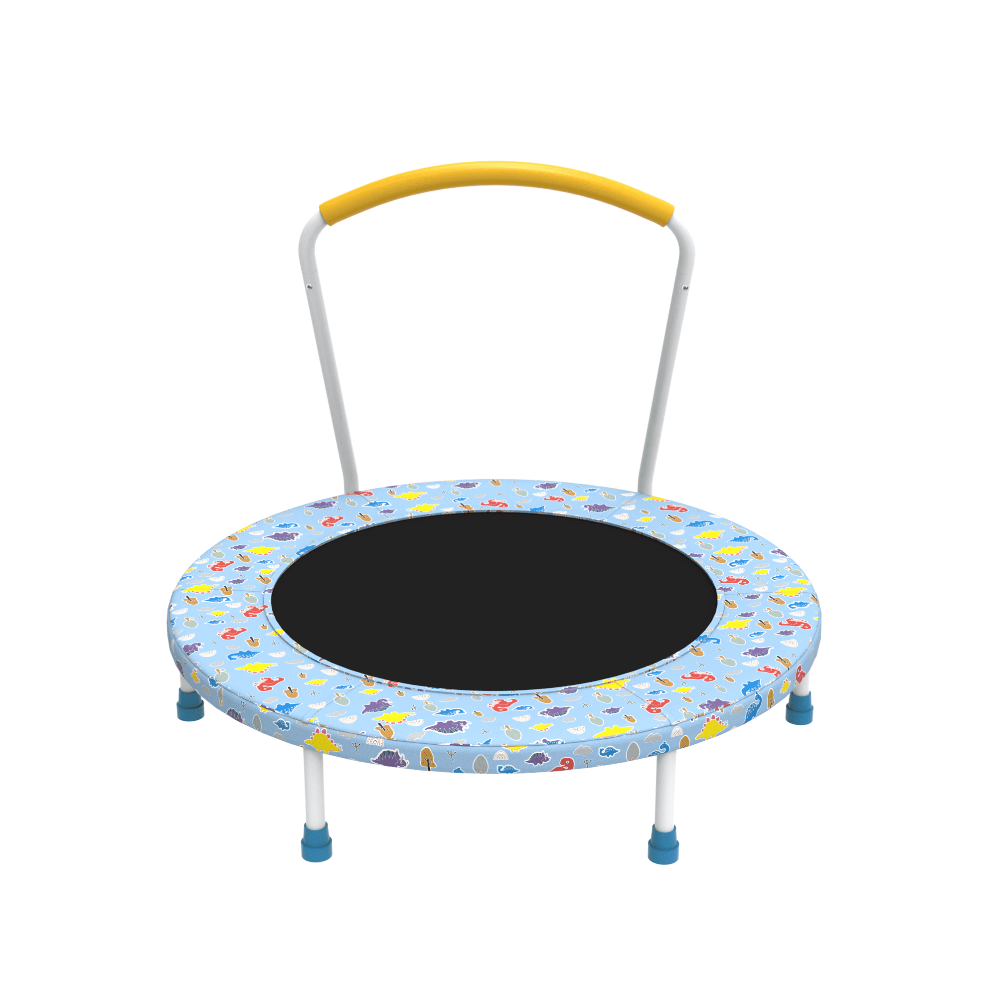 36" Trampoline for Kids,3 Foot Indoor Outdoor Trampoline with Foam Handle,No-Gap Safe Design,Kid Trampoline with Safety Enclosure Net for Boys Girls, Ages 1-8,Blue