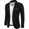 thumbnail image 1 of Men's Casual Suit Blazer Jackets Lightweight Sports Coats One Button, 1 of 5