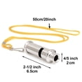 thumbnail image 4 of TOPTIE 2 PCS Whistles with Lanyard, Silver Sports Referee Whistle for Lifeguard, Emergency-Silver, 4 of 6