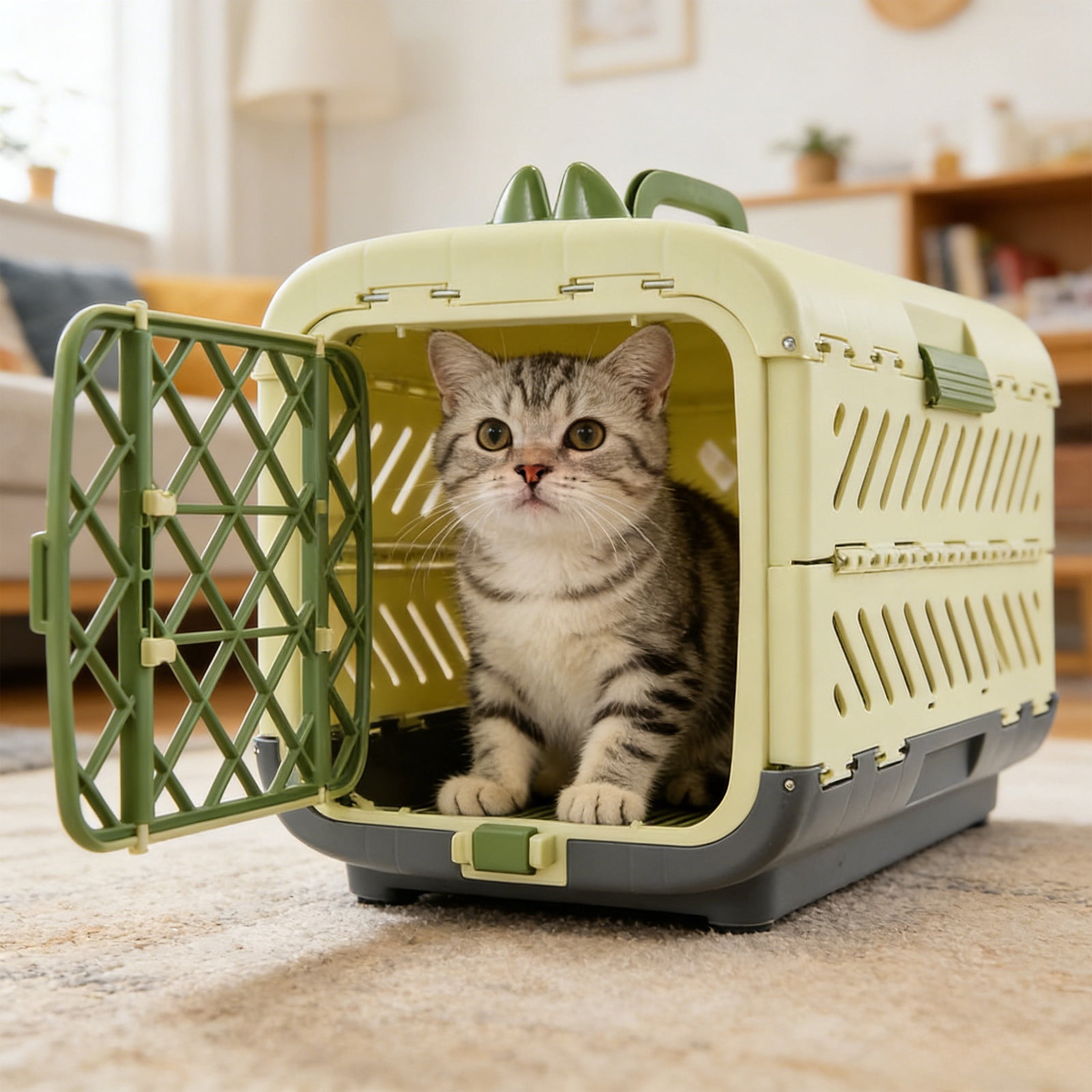 TechToyHub Foldable Large Pet Carrier Portable Soft Sided Dog Pet Crate for Travel – Airline Approved Collapsible Kennel with Car Safety Strap Loops & Carry Handles for Car Back Seat