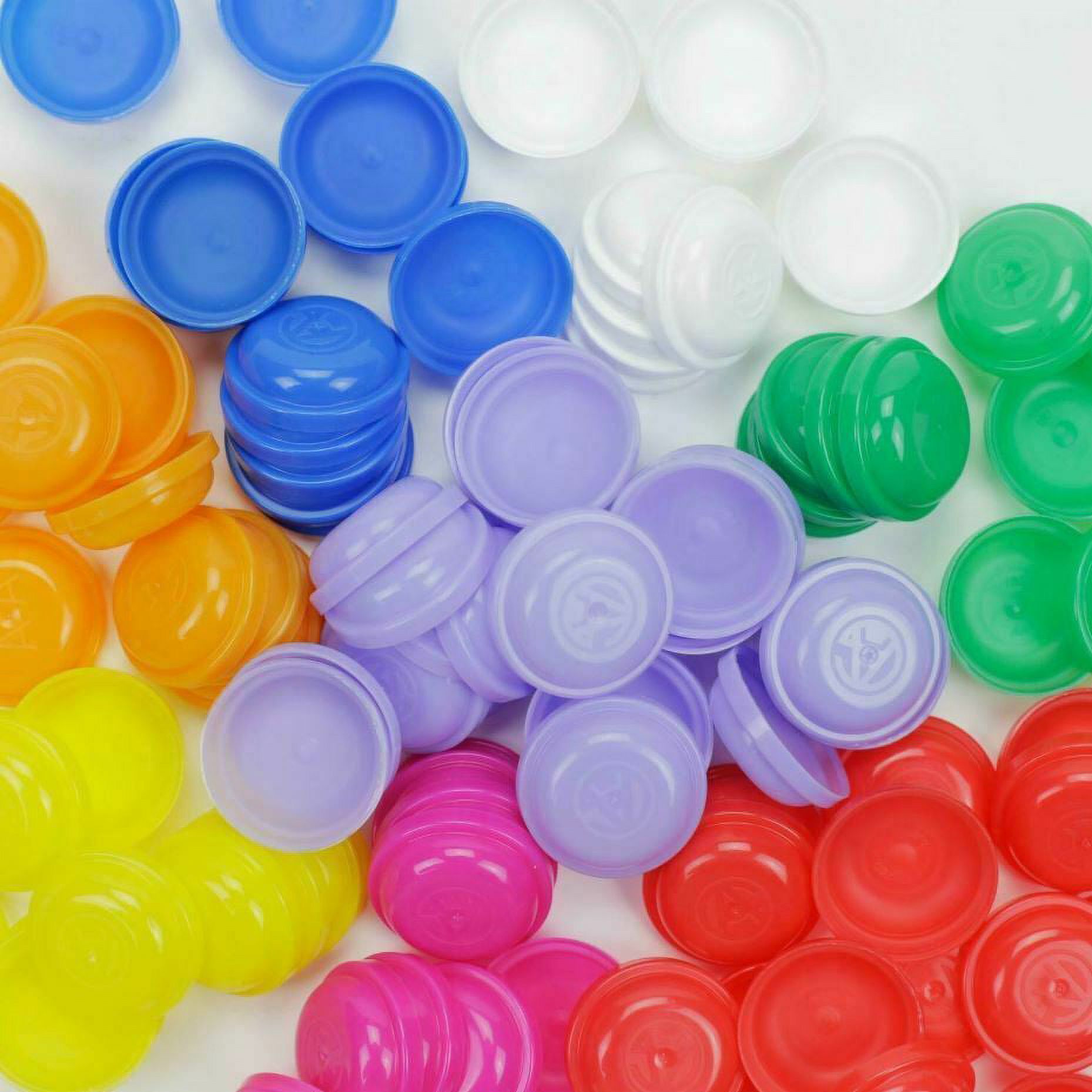 Empty Acorn Vending Capsules For Gumball Machines 1.1 in Assorted Colors 250 Lids And Bottoms