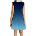 thumbnail image 4 of gakvbuo Summer Tank Dresses For Women 2024 Vacation Beach Dress Casual Simple T-Shirt Mini Dress Crewneck Short Sleeve Wedding Guest Dresses Club Dresses Sun Dresses Tunic Dress, 4 of 6