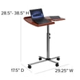 thumbnail image 2 of Scranton & Co Adjustable Mobile Laptop Table in Cherry, 2 of 6