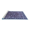 thumbnail image 2 of Ahgly Company Machine Washable Indoor Square Oriental Blue Traditional Area Rugs, 7' Square, 2 of 4