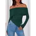 thumbnail image 4 of Remera PRETTYGARDEN Mujer Escote Hombros Descubiertos Manga Larga Ajustada - XXL, 4 of 8