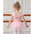 thumbnail image 3 of Aideaone Girls Ballet Leotards Toddler Ruffle Sleeve Dance Leotard with Tutu Skirt Kids Gymnastics Dancewear for Little Girls 2-9Y, 3 of 7
