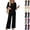 34# Black, variant on Womens Summer 2 Piece Lounge Sets 3/4 Sleeve V Neck Top Wide Leg Palazzo Pants Set 2026 Beach Travel Outfits,Gray,M