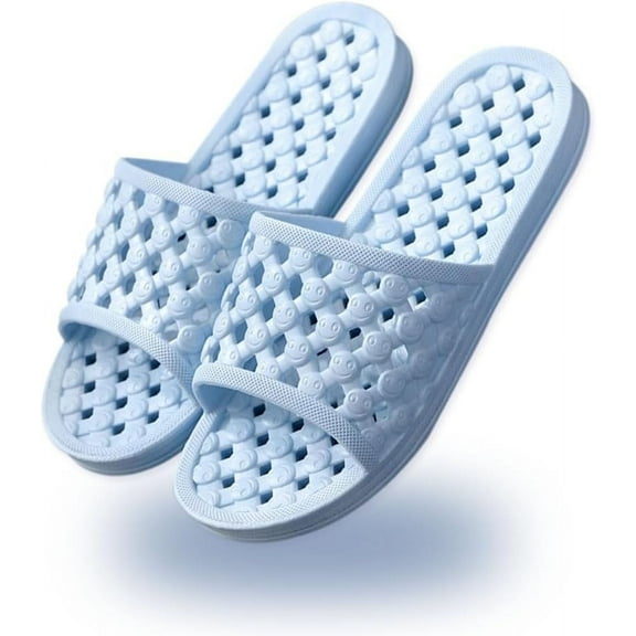 Quick Drying Shower Slippers for Women Men, Non Slip House Shoes Cushioned Thick Sole Bathroom Sandals Indoor Outdoor Soft Platform Sandals for Living Room, Shower, Pool, Beach, SPA, GYM