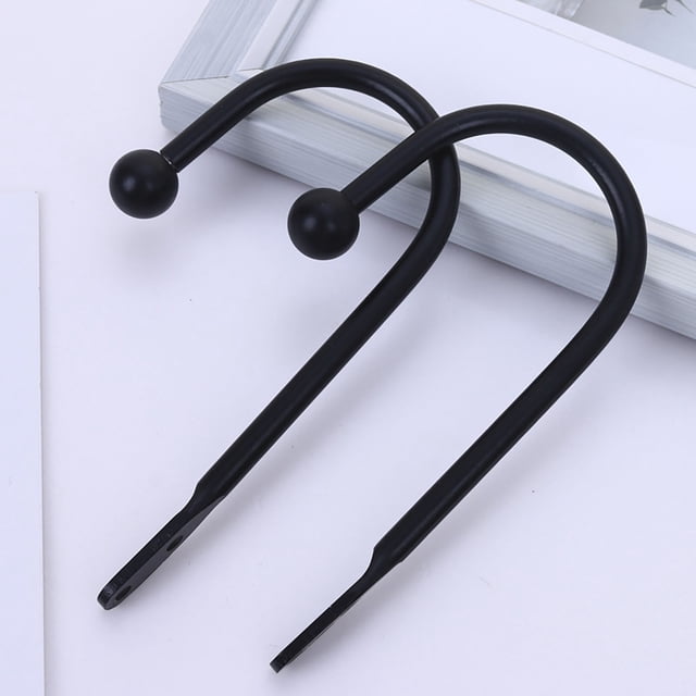 Crochets et Fixations pour Rideaux (4 Pcs), Crochets pour Rideaux, 2 Vis de Serrage de Rideau Murales, Crochets Décoratifs pour Rideaux de Fenêtre en Métal Lourd