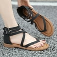 thumbnail image 3 of Juosiy Sandals for Women Summer Strappy Dressy Flat Shoes Comfortable Beach Fisherman Thong Sandals, 3 of 7