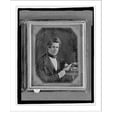 thumbnail image 2 of Historic Framed Print, [Samuel Washington Woodhouse, head and shoulders portrait, facing right, holding a stuffed bird specimen], 17-7/8" x 21-7/8", 2 of 9