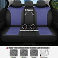 thumbnail image 2 of Caromop Blue, Luxury Faux Leather & Fabric, Breathable 3D Foam, Armrest Covers,Airbag compatible,Full Seat Covers, 2 of 8