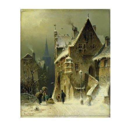 A Small Town in the Rhine Print Wall Art By August