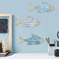 thumbnail image 3 of Wooden Fish Wall Decor Nautical Beach Wall Decor, School of Fish Beach Bathroom Decor School of Fish Decor Coastal Ocean Indoor Outdoor Home for Wall Art Themed WNPF, 3 of 10