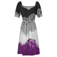 thumbnail image 4 of Fancy Robe de Fond Drapeau Fierté Asexuée et Tourbillonnée Robe d'Invité de Mariage Robe de Fée 2024 Robes de Fête, 4 of 4