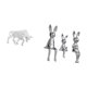 thumbnail image 5 of Escultura moderna de resina de toro y conejo. Figura abstracta de animales. Adorno para entrada, mesa, escritorio, estante, armario de, 5 of 8