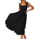thumbnail image 3 of SAYOO - Vestido midi de verano para mujer, informal, con tirantes finos, sin mangas, de talle alto, fluido, línea A, largo SAYOO Estilo de ocio, 3 of 6