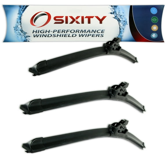 Sixity Auto XTS Frameless Front Rear Windshield Wiper Blades compatible with Saleen S7