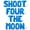 Blue, variant on Letter Balloons - SHOOT FOUR THE MOON 16" Inch Alphabet Letters Foil Mylar Balloon 4th Birthday Party Banner (Gold)