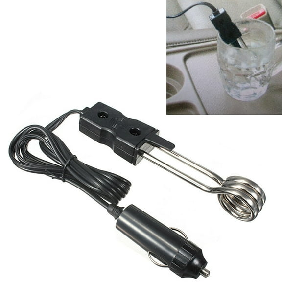 Naierhg Portable 12V Car Immersion Heater Auto Vehicle Electric Tea Coffee Water Heater