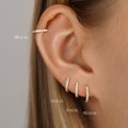 thumbnail image 3 of Set de pendientes tipo argolla LEXODY Small, chapados en oro de 14 quilates, para mujer, 3 of 8