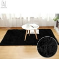 thumbnail image 5 of GustaveDesign Large Size Fluffy Rugs Fashion Color Living Room Carpet Comfy Bedroom Home Decorate Area Rugs Pads "23.6inch * 47.5inch,Black", 5 of 9