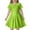 Z244 Green, variant on Landzoo Toddler Girls Dress Polka Dot Short Sleeve Crew Neck Summer Casual Girls Dresses Size 8-9 Years Blue