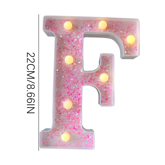 JilgTeok 4 Packs Colorful Light Up Letters LED Letter Lights for Proposal Statement Birthday Party Wedding Home Bar Decoration Scene Decorative Light Clearance