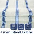 thumbnail image 3 of DriftAway Farmhouse Linen Blend Blackout Curtains for Bedroom Double Layers Striped Printed Linen Curtains Thermal Insulated Rod Pocket Back Tab Treatment for Living Room 2 Panels W52 x L96 Navy, 3 of 5