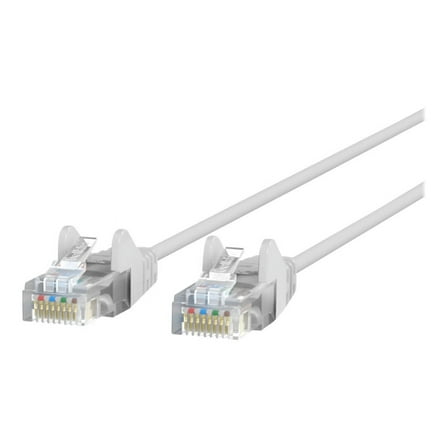 Belkin Slim - Patch cable - RJ-45 (M) to RJ-45 (M) - 25 ft - UTP - CAT 6 - molded, snagless - white
