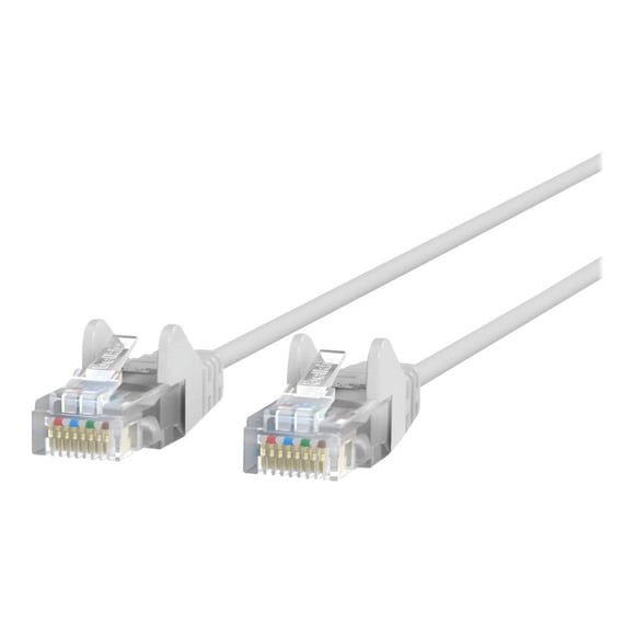 Belkin Slim - Patch cable - RJ-45 (M) to RJ-45 (M) - 2 ft - UTP - CAT 6 - molded, snagless - white