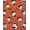 Orange, Pattern 3, variant on ODIKA 2x3 Machine Washable Non-Slip Area Rug, Anime Inspired Monkey Character Pop Art with Playful Motif High Traffic Rug with Pad, Orange, 700709