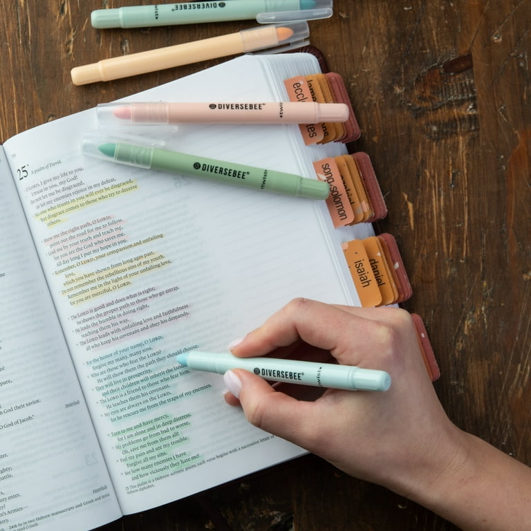 COZCLAM Lot de 18 Surligneur Pastel, 12 Sans Saignement Feutre Aesthetic Surligneurs et 6 Stylos Fineliner Multicolores, Feutre Pastel Fourniture Bureau pour carnet secret fille, Bible