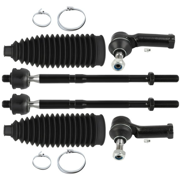 ECCPP 6pcs Inner Outer Tie Rod End w/Boots fit for 2011-2019 For Ford Fiesta