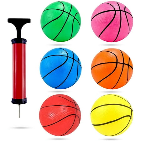 HTCM 6 inches Mini HTCM Basketball, 6PCS Basketball for Toddlers ...