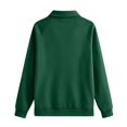 thumbnail image 4 of Stralyhd Women's Casual Polo Neck Sweatshirt Long Sleeve Button Pullover Tops Fall Fashion Outfits Clothes with Pockets Dark Green M, 4 of 5
