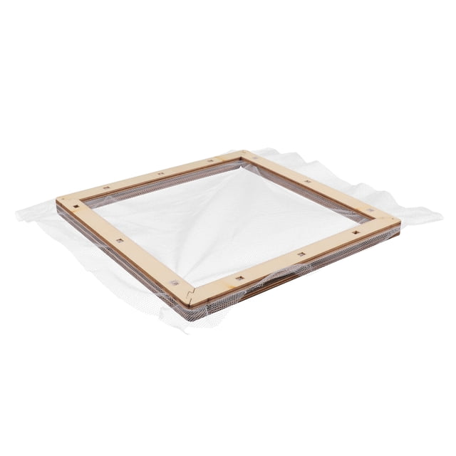 WASHWEPE Papermaking Mesh Paper Making Screen Light Yellow 1Pcs Reusable DIY Activities for Friends