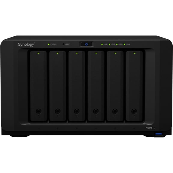 Synology DiskStation DS1621+ NAS Server for Business with Ryzen CPU, 16GB Memory, 12TB HDD, Synology DSM Operating System, iSCSI Target Ready